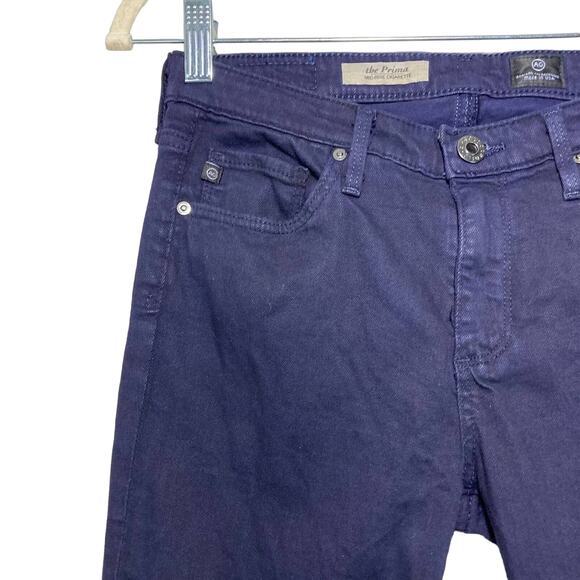 AG Adriano Goldschmied The Prima Mid-Rise Cigarette Jeans Dark Navy Blue Sz 26R - Picture 16 of 16
